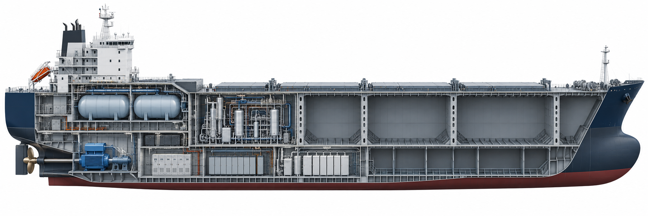 Ammonia to Hydrogen Conversion System for Maritime Transport